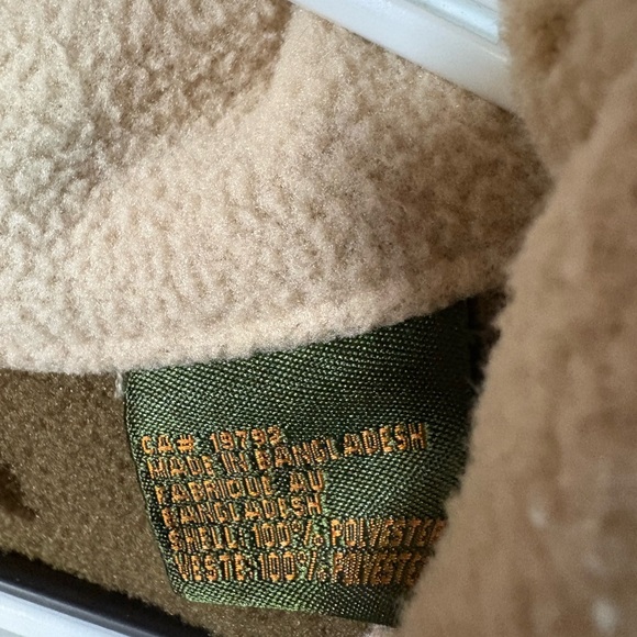 Timberland 2 Layer Winter Coat Olive Brown Sz  L  Zip out Liner Orange Accents - Picture 11 of 11